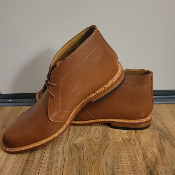 Clarks Bostonian Light Brown Leather Men's Boot - Picture 1 of 9